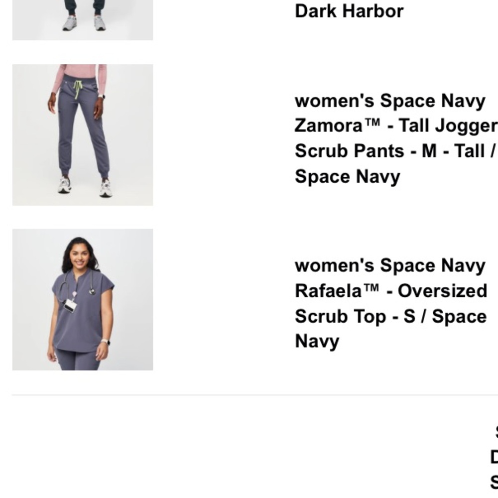 Navy figs scrubs